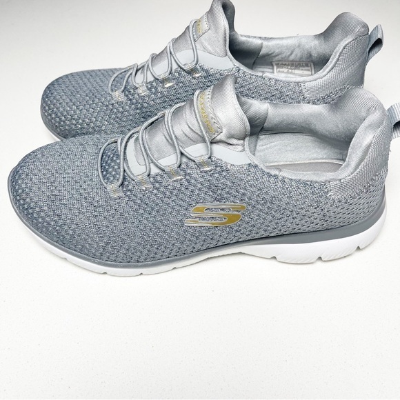 Skechers Summits Dazzling Me Womens Shoes Size 6 Gray - Picture 1 of 9
